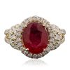 Image 3 : 14KT Yellow Gold 3.68ct Ruby and Diamond Ring
