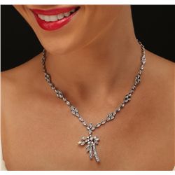 14KT White Gold 3.82ctw Diamond Necklace