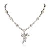 Image 3 : 14KT White Gold 3.82ctw Diamond Necklace