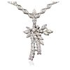 Image 4 : 14KT White Gold 3.82ctw Diamond Necklace