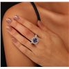 Image 1 : 14KT White Gold 2.23ct Tanzanite and Diamond Ring