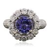 Image 3 : 14KT White Gold 2.23ct Tanzanite and Diamond Ring