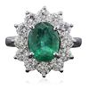 Image 3 : 14KT White Gold 2.10ct Emerald and Diamond Ring