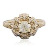 Image 3 : 14KT Yellow Gold 1.44ctw Diamond Ring