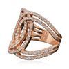 Image 4 : 14KT Rose Gold 1.25ctw Diamond Ring