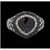 Image 3 : 18KT White Gold 3.14ctw Black Diamond Ring