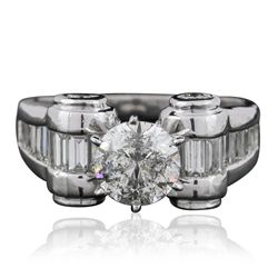 Platinum 2.35ctw Brilliant Cut Diamond Ring