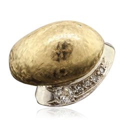 14KT Yellow Gold 0.15ctw Diamond Ring