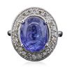 Image 3 : 14KT White Gold 9.02ct Tanzanite and Diamond Ring