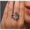 Image 1 : 18KT White Gold 0.87ctw Pink Sapphire and Diamond Ring