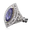 Image 2 : 14KT Two-Tone Gold 3.21ct Tanzanite and Diamond Ring