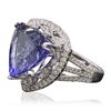 Image 4 : 18KT White Gold GIA Certified 15.23ct Tanzanite and Diamond Ring