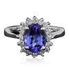 Image 1 : 14KT White Gold 2.37ct Tanzanite and Diamond Ring