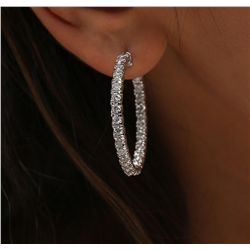 14KT White Gold 2.97ctw Diamond Earrings