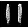 Image 3 : 14KT White Gold 2.97ctw Diamond Earrings