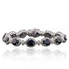 Image 3 : 14KT White Gold 18.36ctw Sapphire and Diamond Bracelet