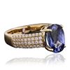 Image 2 : 14KT Yellow Gold 3.75ct Tanzanite and Diamond Ring