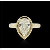 Image 3 : 14KT Yellow Gold 1.71ct Pear Cut Diamond Solitaire Ring