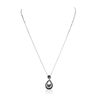 Image 3 : 14KT White Gold 0.13ctw Diamond Pendant With Chain