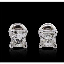 14KT White Gold 1.13ctw Diamond Solitaire Earrings