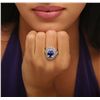 Image 2 : 14KT White Gold 4.72ct Tanzanite and Diamond Ring