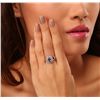 Image 1 : 14KT White Gold 0.83ct Tanzanite and Diamond Ring
