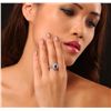 Image 2 : 14KT White Gold 0.83ct Tanzanite and Diamond Ring