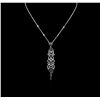 Image 3 : 14KT White Gold 2.73ctw Black Diamond Pendant With Chain