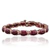 Image 3 : 14KT Rose Gold 24.30ctw Ruby and Diamond Bracelet