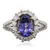 Image 1 : 14KT White Gold 1.56ct Tanzanite and Diamond Ring