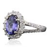 Image 2 : 14KT White Gold 1.56ct Tanzanite and Diamond Ring