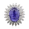 Image 3 : 14KT White Gold 16.78ct Tanzanite and Diamond Ring