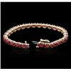 Image 8 : 14KT Yellow Gold 17.01ctw Ruby Bracelet