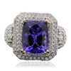 Image 3 : 14KT Two-Tone Gold 7.46ct Tanzanite and Diamond Ring