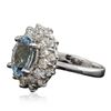 Image 2 : 14KT White Gold 1.70ct Aquamarine and Diamond Ring