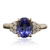 Image 1 : 14KT Yellow Gold 2.10ct Tanzanite and Diamond Ring