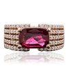 Image 3 : 14KT Rose Gold 2.42ct Rubelite and Diamond Ring