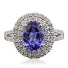 Image 3 : 14KT White Gold 2.47ct Tanzanite and Diamond Ring