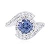 Image 3 : 14KT White Gold 1.78ct Tanzanite and Diamond Ring