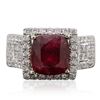 Image 3 : 14KT White Gold 5.58ct Ruby and Diamond Ring