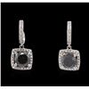 Image 3 : 14KT White Gold 5.18ctw Black Diamond Earrings