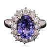 Image 1 : 14KT White Gold 3.35ct Tanzanite and Diamond Ring