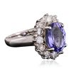 Image 2 : 14KT White Gold 3.35ct Tanzanite and Diamond Ring