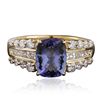 Image 1 : 14KT Yellow Gold 2.19ct Tanzanite and Diamond Ring