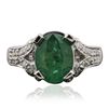 Image 3 : 14KT White Gold 3.01ct Emerald and Diamond Ring