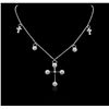 Image 3 : 18KT White Gold 1.33ctw Diamond Cross Necklace