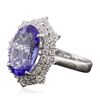 Image 2 : 14KT White Gold 5.20ct Tanzanite and Diamond Ring