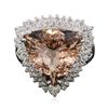 Image 3 : 14KT White Gold 7.85ct Morganite and Diamond Ring