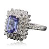 Image 2 : 14KT White Gold 1.93ct Tanzanite and Diamond Ring