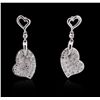 Image 3 : 14KT White Gold 0.29ctw Diamond Earrings